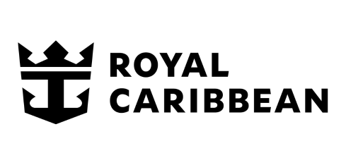 Royal Caribbean Logo in schwarz auf weißem Hintergrund